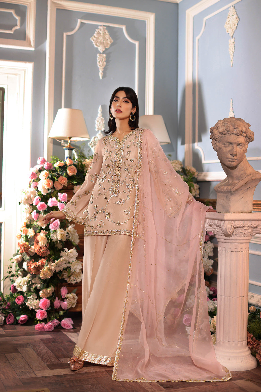 open lace back dress Agha Noor BR-3913 Bridal Collection 2024 – Sara Clothes main image 1